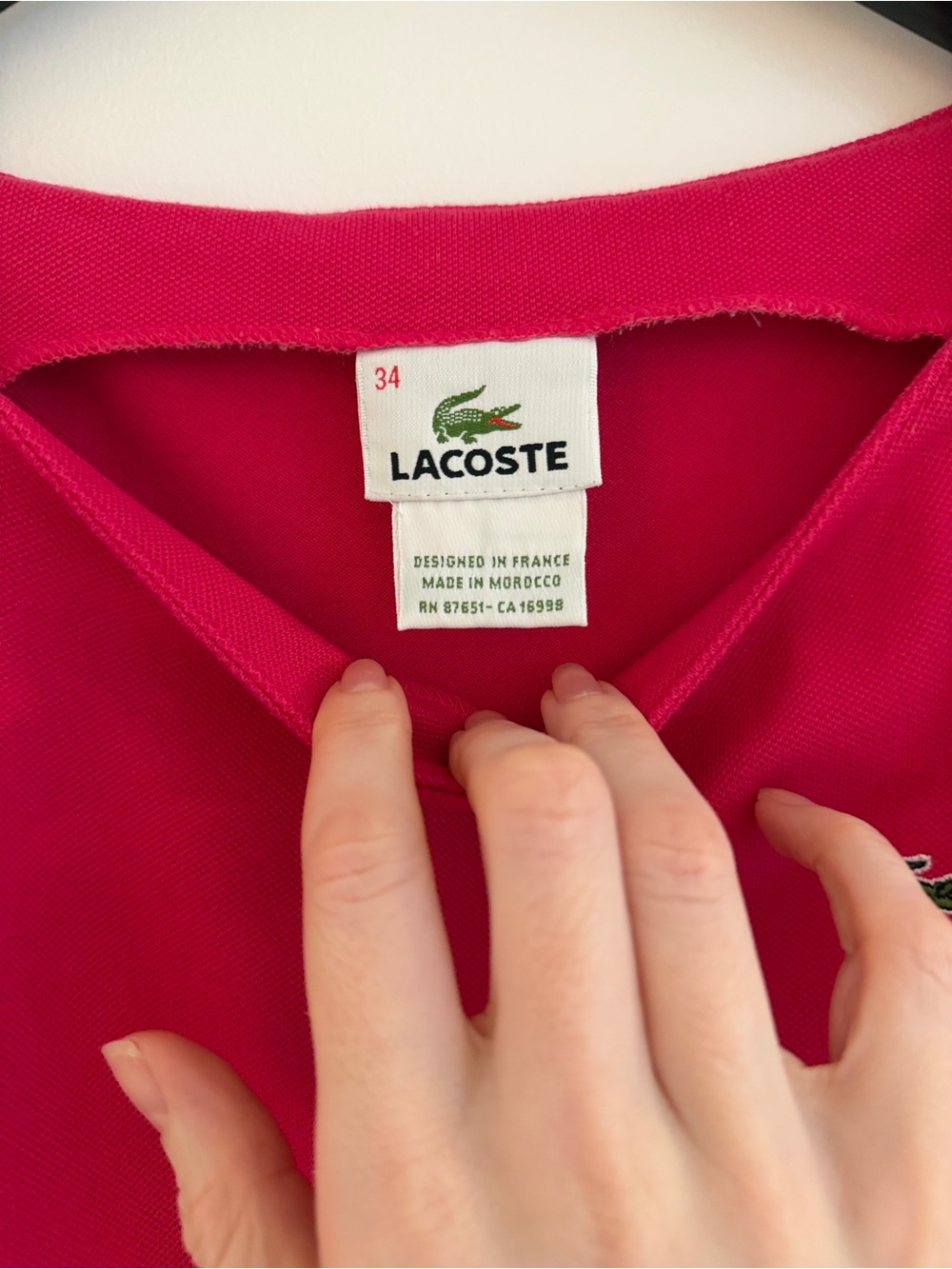 Lacoste Fuchsia Sleeveless Tank Dress - Picture 6 of 6